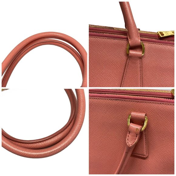 Auth PRADA Galleria Bag Pink Saffiano Leather Tote Bag - Picture 16 of 16